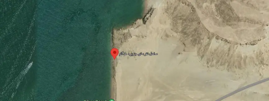 ساحل نقره ای جزیره هنگام روی نقشه 766765645