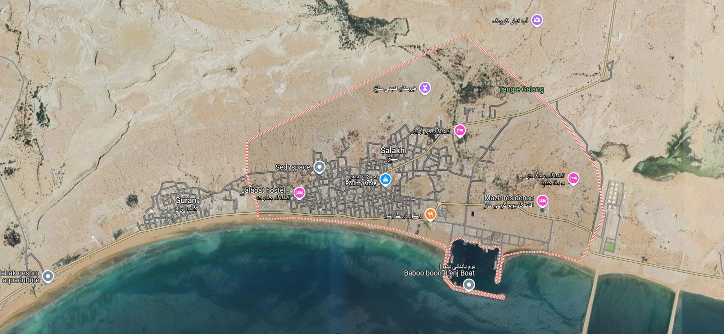 نقشه روستای کاسه سلخ در اطراف جزیره قشم 3541584386