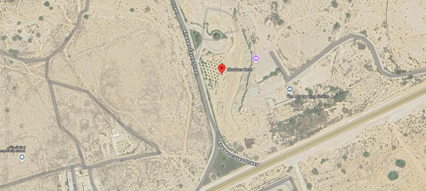 نقشه گوگل مپ غار خربس در قشم 358485465431
