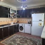 آشپزخانه با یخچال سفید و ماشین ظرفشویی و لباسشویی آپارتمان در قشم 87864560
